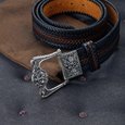 Leather belt "Lily Queen"