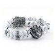 Dual bracelet "Skull lock" magnesite