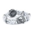 Dual bracelet "Skull lock" magnesite