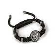 Braided bracelet "Shamballa" black cord