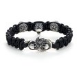 Braided bracelet "Skull & lilly"