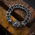 Silver bracelet "Lion's roar"