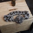 Bracelet "Foliar & Gothic skull"