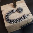 Bracelet "Foliar & Gothic skull"