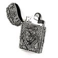 Silver case for lighter "Lion King"