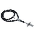 Rosary "Relic black" agate