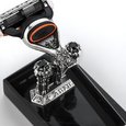 Silver razor - "Keiser" on a marble stand